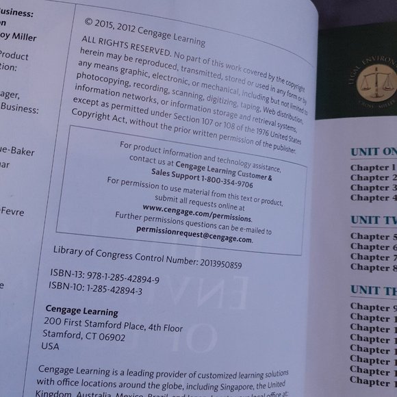 The Legal Environment Of Business Text And Cases 9th Edition Hardcover Book - Picture 4 of 10